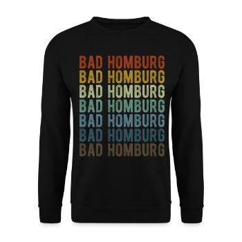 Bad Homburg City Retro Vintage - Unisex Sweatshirt - black - Front - Alina (178cm) & Michal (187cm)