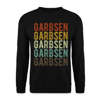 Garbsen City Rétro Vintage - Sweat-shirt Unisexe - noir - Devant - Alina (178cm) & Michal (187cm)