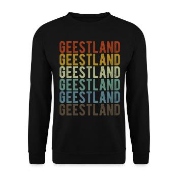 Geestland City Retro Vintage - Unisex Sweatshirt - black - Front - Alina (178cm) & Michal (187cm)