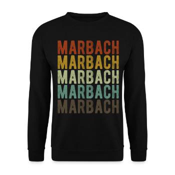 Marbach City Retro Vintage - Unisex Sweatshirt - black - Front - Alina (178cm) & Michal (187cm)
