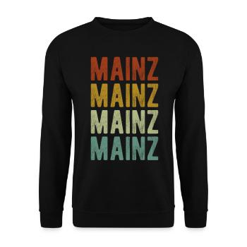 Mayence City Retro Vintage - Sweat-shirt Unisexe - noir - Devant - Alina (178cm) & Michal (187cm)