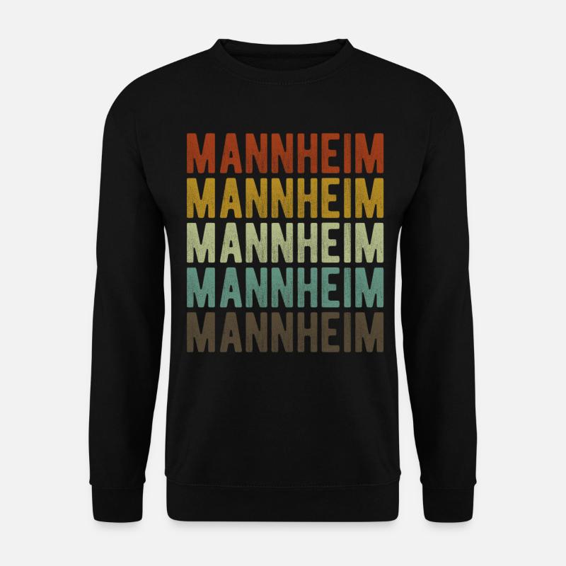 Mannheim Stadt Retro Vintage - Unisex Pullover - Schwarz
