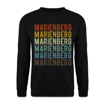 Marienberg City Retro Vintage - Unisex Sweatshirt - black - Front - Alina (178cm) & Michal (187cm)