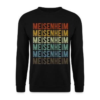 Meisenheim City Retro Vintage - Unisex Sweatshirt - black - Front - Alina (178cm) & Michal (187cm)