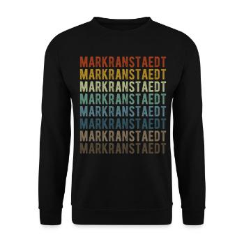 Markranstaedt City Retro Vintage - Unisex Sweatshirt - black - Front - Alina (178cm) & Michal (187cm)