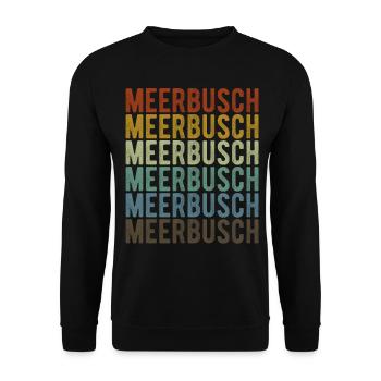 Meerbusch City Retro Vintage - Unisex Sweatshirt - black - Front - Alina (178cm) & Michal (187cm)
