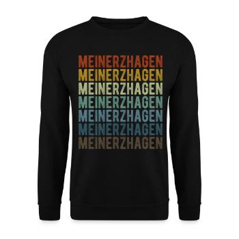 Meinerzhagen City Retro Vintage - Unisex Sweatshirt - black - Front - Alina (178cm) & Michal (187cm)