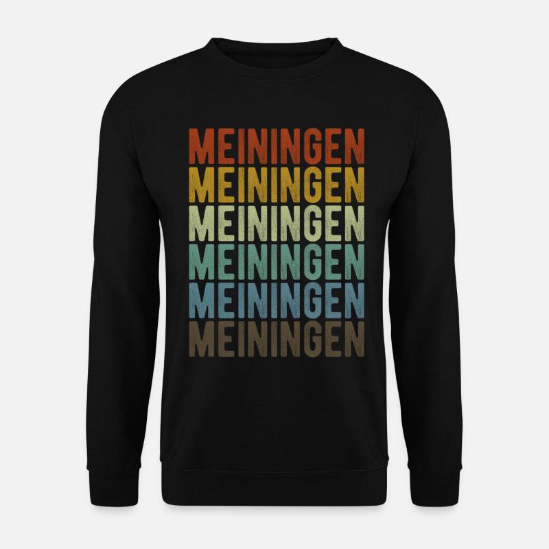 Meiningen Stadt Retro Vintage - Unisex Pullover - Schwarz