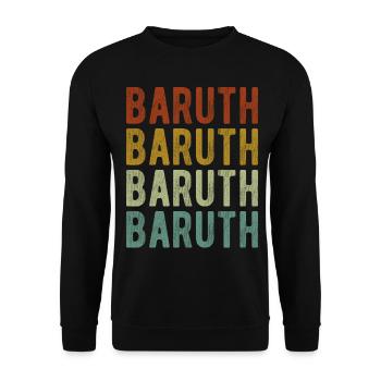 Baruth City Retro Vintage - Unisex Sweatshirt - black - Front - Alina (178cm) & Michal (187cm)