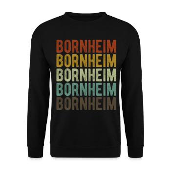 Bornheim City Rétro Vintage - Sweat-shirt Unisexe - noir - Devant - Alina (178cm) & Michal (187cm)