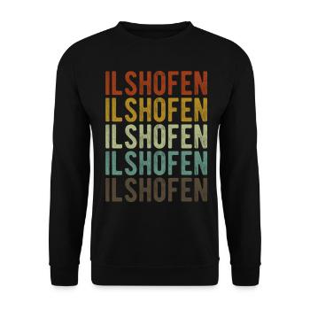 Ilshofen City Retro Vintage - Sweat-shirt Unisexe - noir - Devant - Alina (178cm) & Michal (187cm)