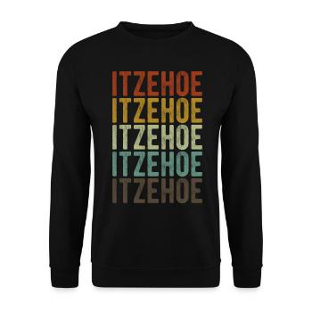Itzehoe City Retro Vintage - Unisex Sweatshirt - black - Front - Alina (178cm) & Michal (187cm)