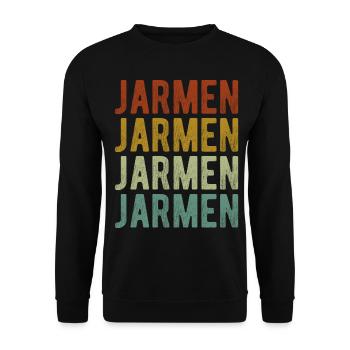 Jarmen City Retro Vintage - Unisex Sweatshirt - black - Front - Alina (178cm) & Michal (187cm)