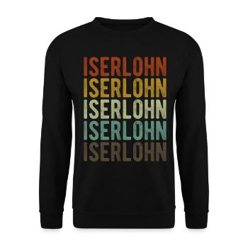 Iserlohn City Retro Vintage - Unisex Sweatshirt - black - Front - Alina (178cm) & Michal (187cm)