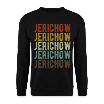 Jerichow City Rétro Vintage - Sweat-shirt Unisexe - noir - Devant - Alina (178cm) & Michal (187cm)