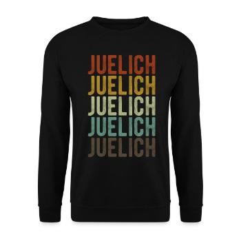 Juelich City Retro Vintage - Unisex Sweatshirt - black - Front - Alina (178cm) & Michal (187cm)