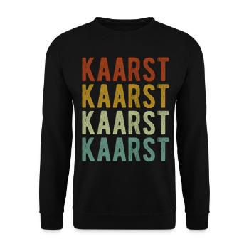 Kaarst City Retro Vintage - Unisex Sweatshirt - black - Front - Alina (178cm) & Michal (187cm)