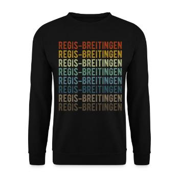 Regis-Breitingen City Rétro Vintage - Sweat-shirt Unisexe - noir - Devant - Alina (178cm) & Michal (187cm)