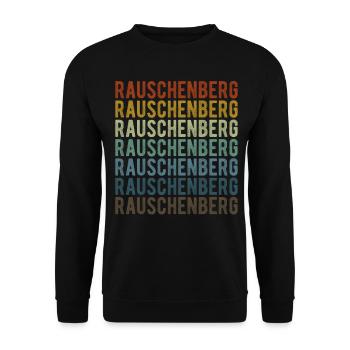 Rauschenberg City Retro Vintage - Unisex Sweatshirt - black - Front - Alina (178cm) & Michal (187cm)