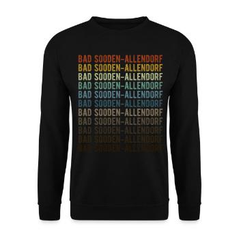 Bad Sooden-Allendorf Ville Rétro Vintage - Sweat-shirt Unisexe - noir - Devant - Alina (178cm) & Michal (187cm)