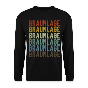 Braunlage Stadt Retro Vintage - Unisex Pullover - Schwarz - Vorne - Alina (178cm) & Michal (187cm)