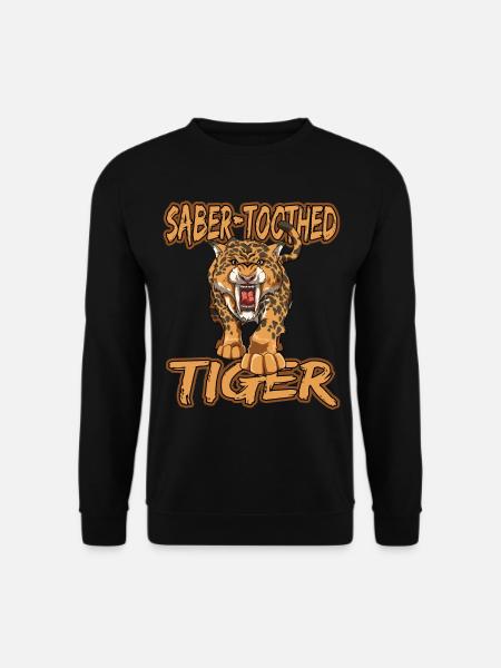 Säbelzahntiger Geschenke Raubkatze Steinzeit für - Unisex Pullover - Schwarz