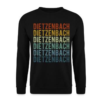 Dietzenbach Stadt Retro Vintage - Unisex Pullover - Schwarz - Vorne - Alina (178cm) & Michal (187cm)