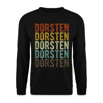 Dorsten Stadt Retro Vintage - Unisex Pullover - Schwarz - Vorne - Alina (178cm) & Michal (187cm)