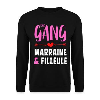 The Gang Marraine et Filleule - Sweat-shirt Unisexe - noir - Devant - Alina (178cm) & Michal (187cm)