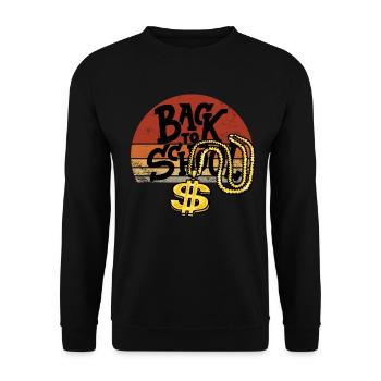 Back to Hip Hop School - Unisex Sweatshirt - black - Front - Alina (178cm) & Michal (187cm)
