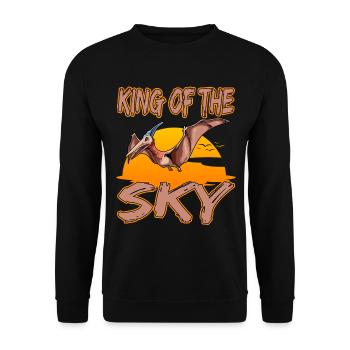 König der Lüfte Pterodactyl Pteranodon - Unisex Pullover - Schwarz - Vorne - Alina (178cm) & Michal (187cm)