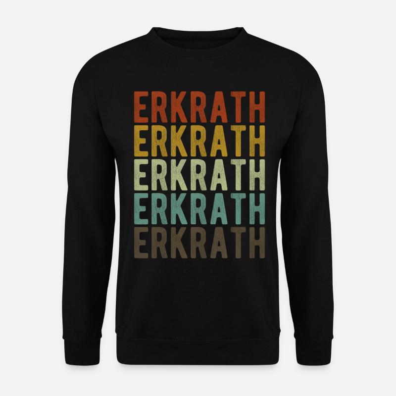 Erkrath Stadt Retro Vintage - Unisex Pullover - Schwarz
