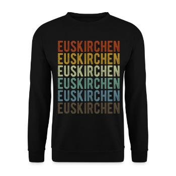 Euskirchen Stadt Retro Vintage - Unisex Pullover - Schwarz - Vorne - Alina (178cm) & Michal (187cm)
