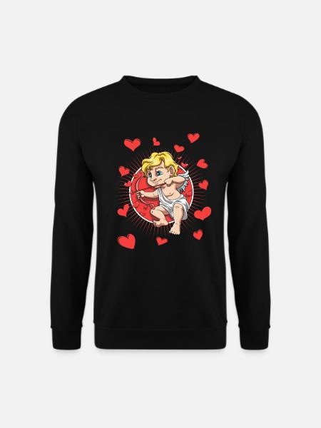 Liebesengel Zeichen der Liebe Romantik Geschenk - Unisex Pullover - Schwarz