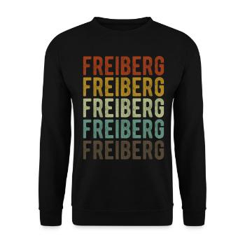 Freiberg City Rétro Vintage - Sweat-shirt Unisexe - noir - Devant - Alina (178cm) & Michal (187cm)