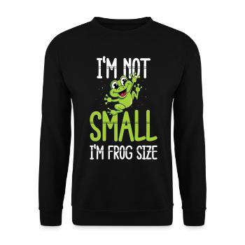 Ich bin nicht klein, ich bin grösser als ein - Unisex Pullover - Schwarz - Vorne - Alina (178cm) & Michal (187cm)
