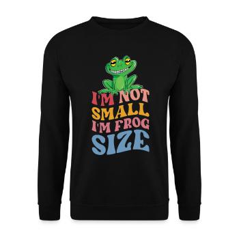 Ich bin nicht klein, ich bin grösser als ein - Unisex Pullover - Schwarz - Vorne - Alina (178cm) & Michal (187cm)