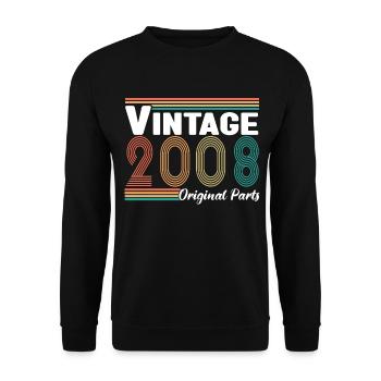 Vintage 2008 Original Parts Cadeau Anniversaire - Sweat-shirt Unisexe - noir - Devant - Alina (178cm) & Michal (187cm)