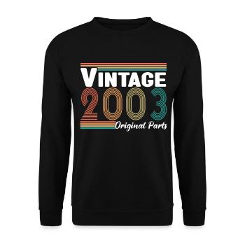 Vintage 2003 Original Parts Cadeau Anniversaire - Sweat-shirt Unisexe - noir - Devant - Alina (178cm) & Michal (187cm)
