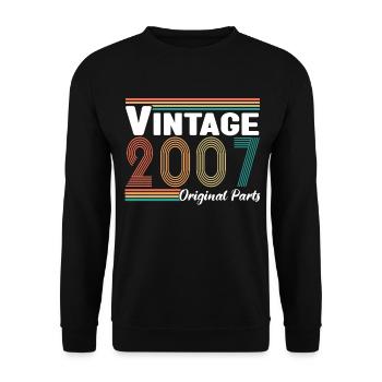 Vintage 2007 Original Parts Cadeau Anniversaire - Sweat-shirt Unisexe - noir - Devant - Alina (178cm) & Michal (187cm)
