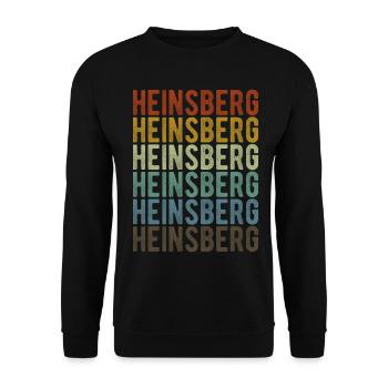 Heinsberg Stadt Retro Vintage - Unisex Pullover - Schwarz - Vorne - Alina (178cm) & Michal (187cm)
