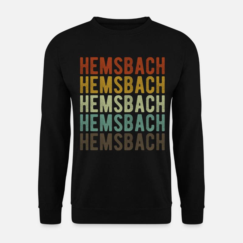 Hemsbach Stadt Retro Vintage - Unisex Pullover - Schwarz