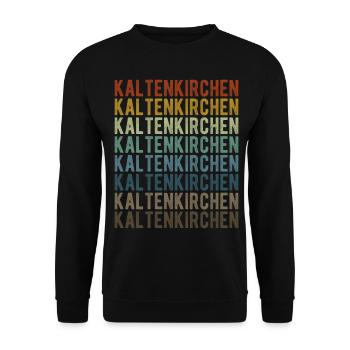 Kaltenkirchen Stadt Retro Vintage - Unisex Pullover - Schwarz - Vorne - Alina (178cm) & Michal (187cm)