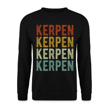 Kerpen Stadt Retro Vintage - Unisex Pullover - Schwarz - Vorne - Alina (178cm) & Michal (187cm)