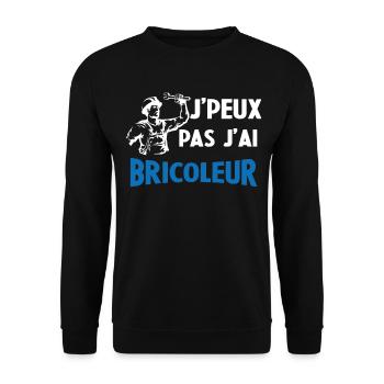 Je Peux Pas J'ai Bricolage Cadeau Bricoleur - Sweat-shirt Unisexe - noir - Devant - Alina (178cm) & Michal (187cm)