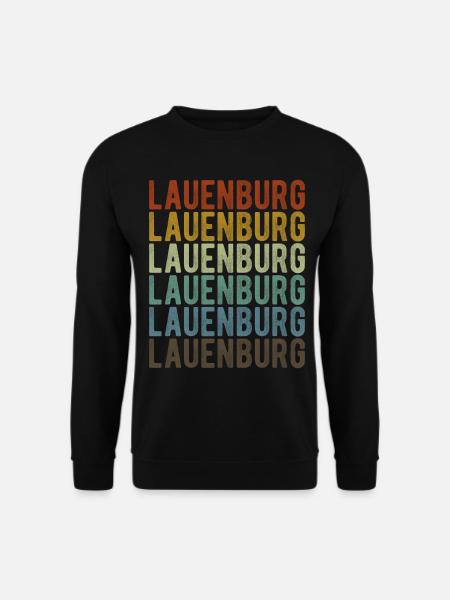 Lauenburg Stadt Retro Vintage - Unisex Pullover - Schwarz