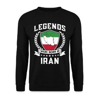 Vintage Design Drapeau iranien Iran - Sweat-shirt Unisexe - noir - Devant - Alina (178cm) & Michal (187cm)