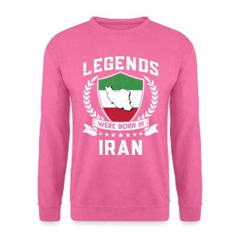 Vintage Design Iranische Flagge Iran - Unisex Pullover - Pink - Vorne