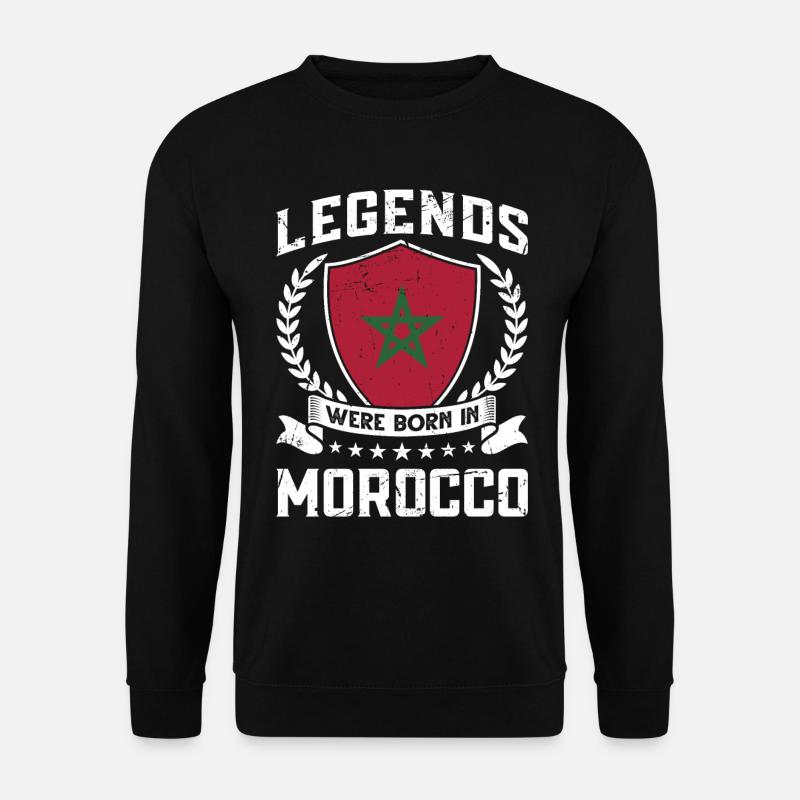 Vintage Design Drapeau Marocain Maroc - Sweat-shirt Unisexe - noir