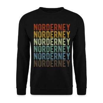 Norderney City Retro Vintage - Unisex Sweatshirt - black - Front - Alina (178cm) & Michal (187cm)